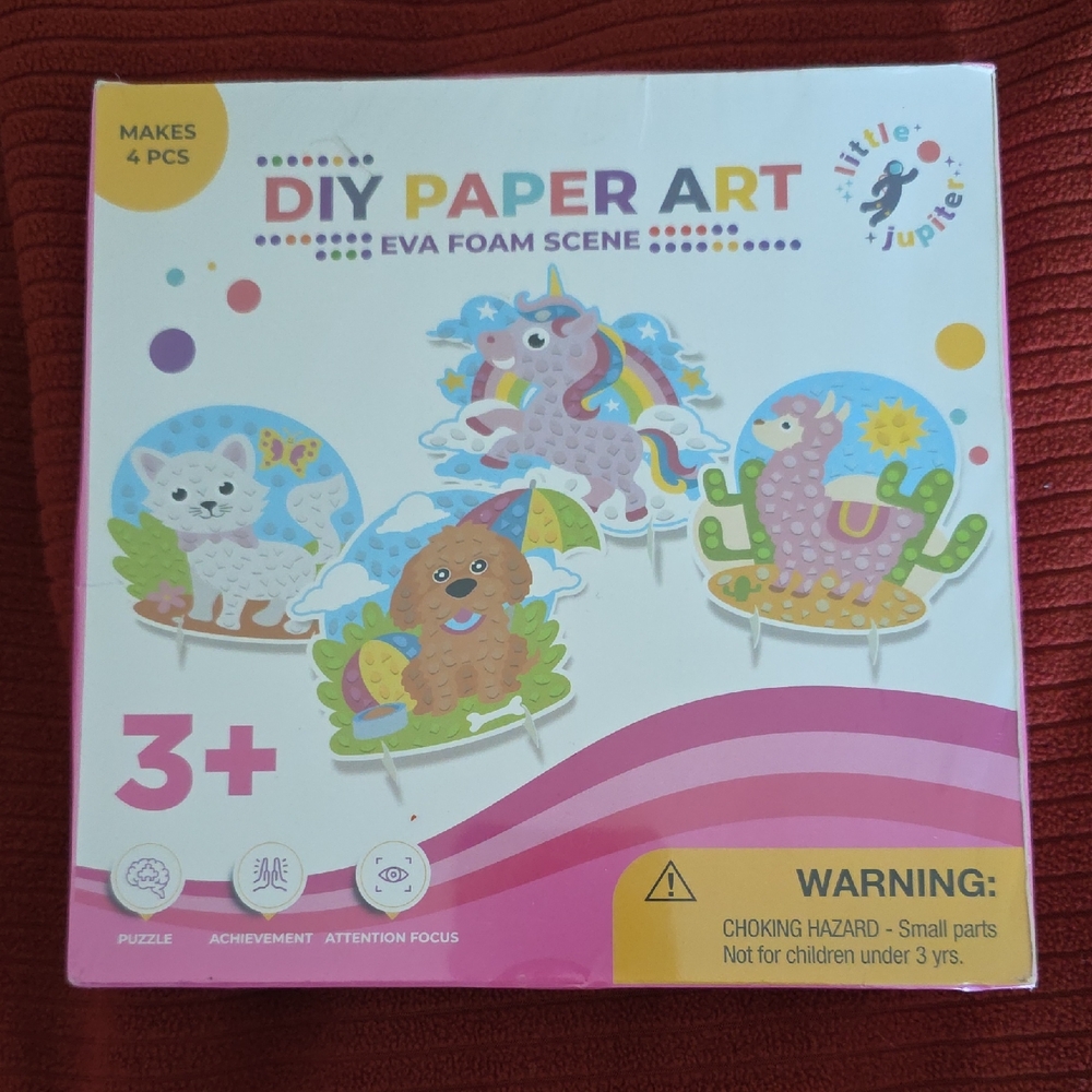 Pink and Blue Puzzle Game with Whimsical Animal Designs